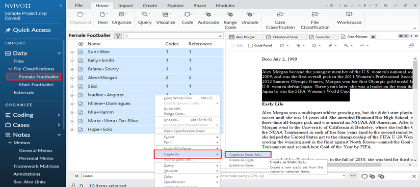 Nvivo Classification