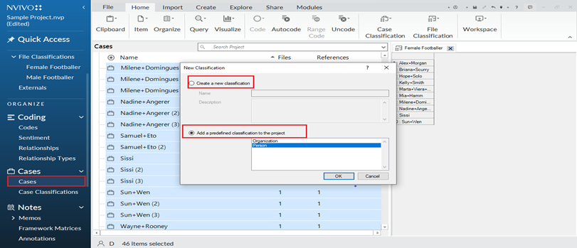 Nvivo Classfication