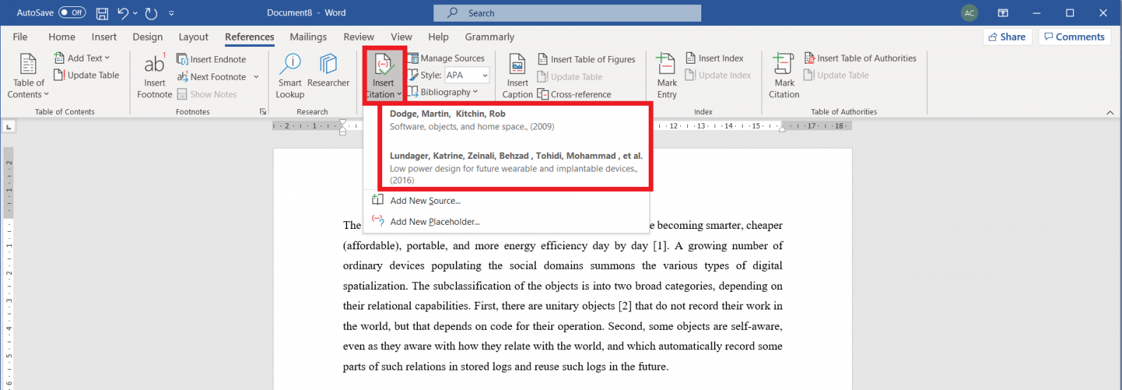 Guide to IEEE Referencing Using MS Word